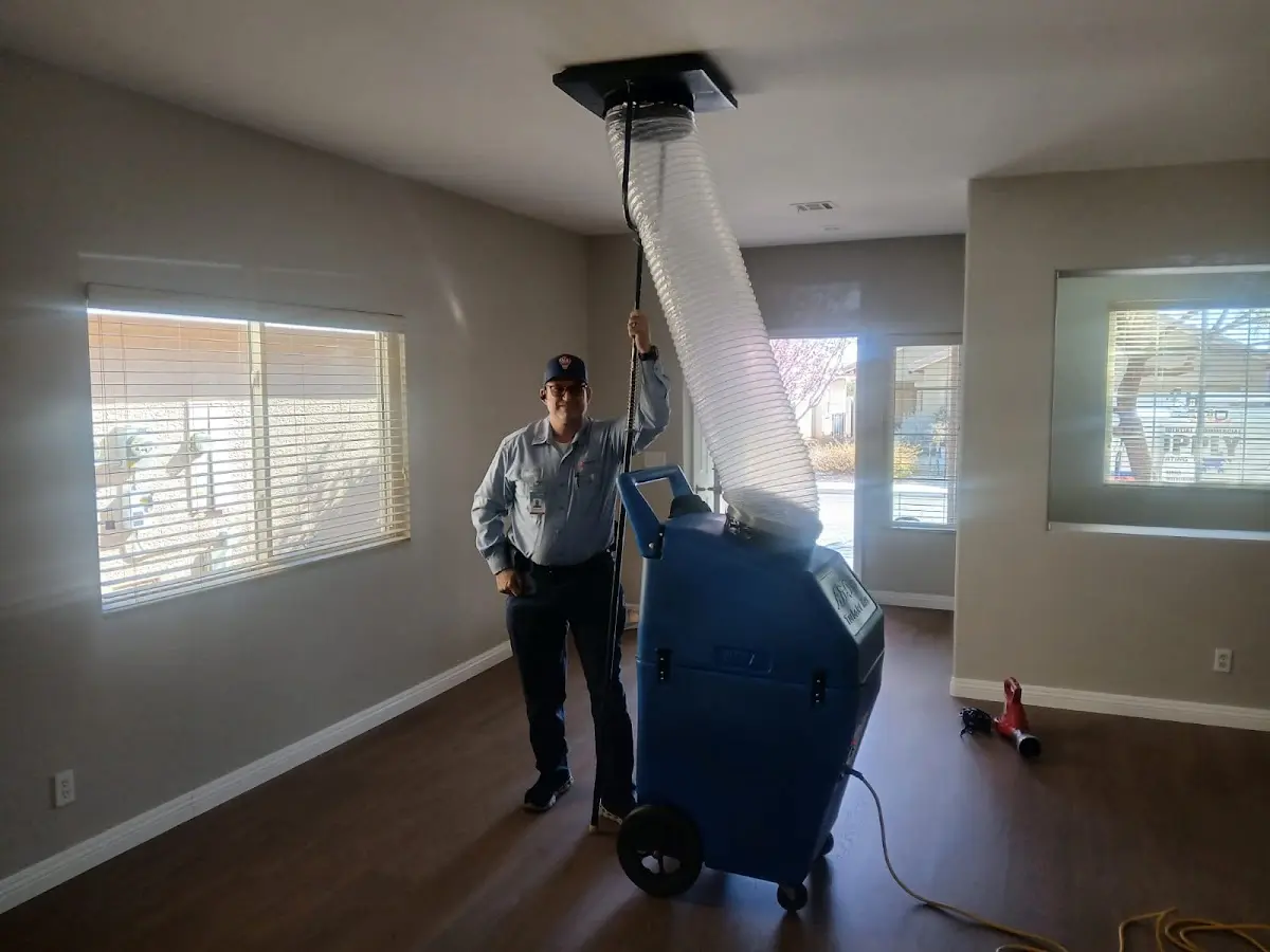 Professional Dryer Vent Cleaning work inside a Round Rock home
